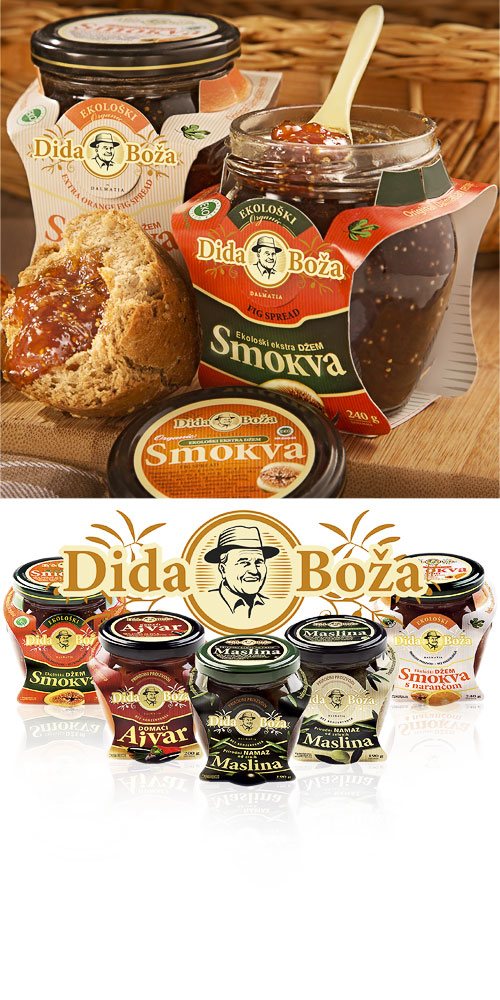 Dizajn ambalaže pakiranja džemova Dida Boža - BERNARDIĆ STUDIO