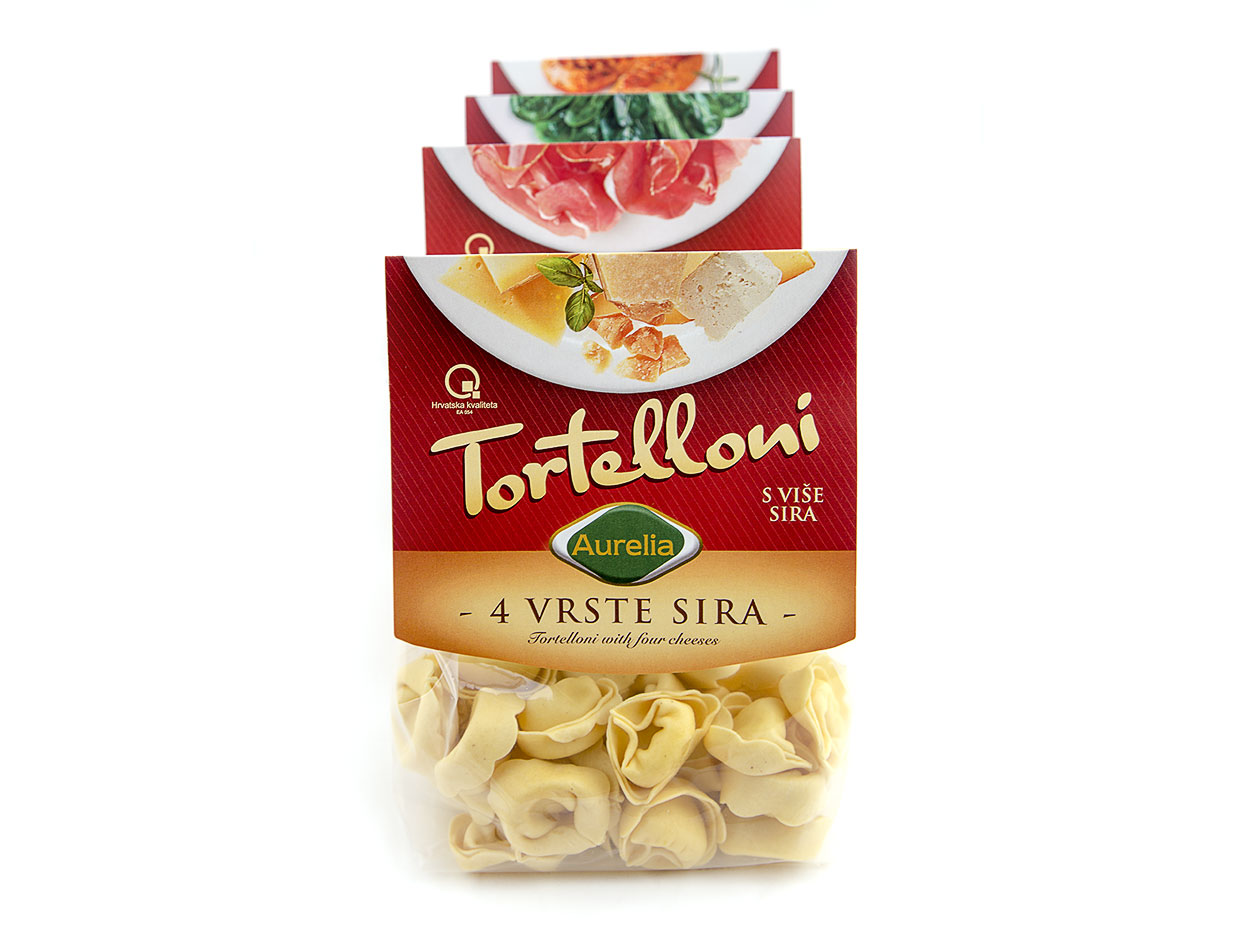 AURELIA Tortelloni - dizajn ambalaže serije proizvoda BERNARDIĆ STUDIO