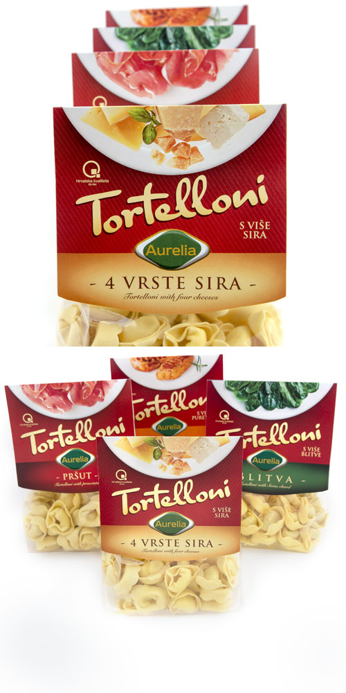 AURELIA Tortelloni - dizajn ambalaže serije proizvoda