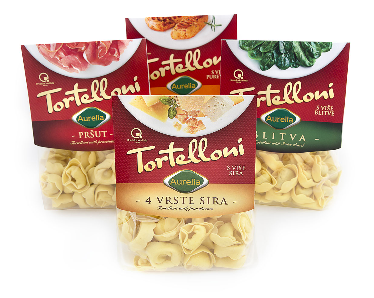 AURELIA Tortelloni - dizajn ambalaže serije proizvoda BERNARDIĆ STUDIO