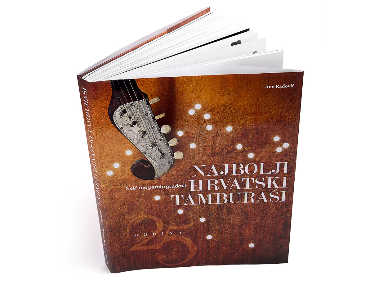 Dizajn knjige monografije 25 godina Najboljih hrvatskih tamburaša Nek me pamte gradovi - Zlatni dukati