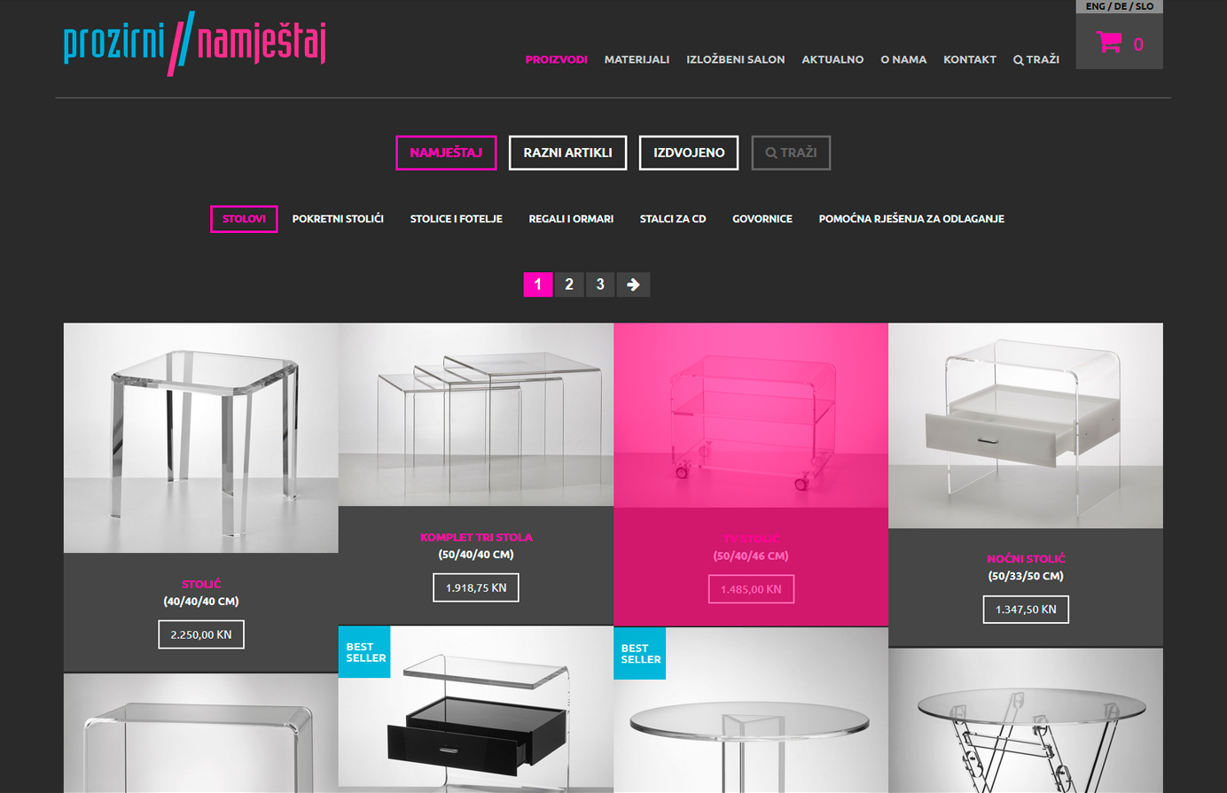 Erstellung der Webseite  PROZIRNI NAMJE&Scaron;TAJ | BERNARDIĆ STUDIO