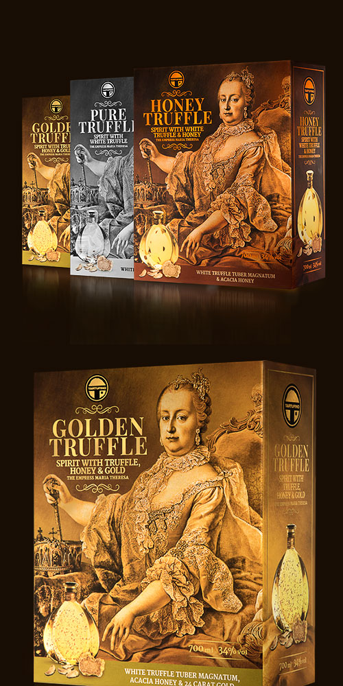 TARTUFINO BRANDY / dizajn ambalaže za Brandy s tartufima | BERNARDIĆ STUDIO