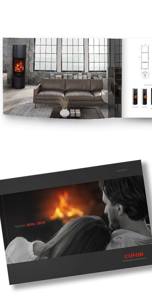 Dizajn Kataloga - Color kamini | Bernardić Studio | dizajn i oblikovanje kataloga