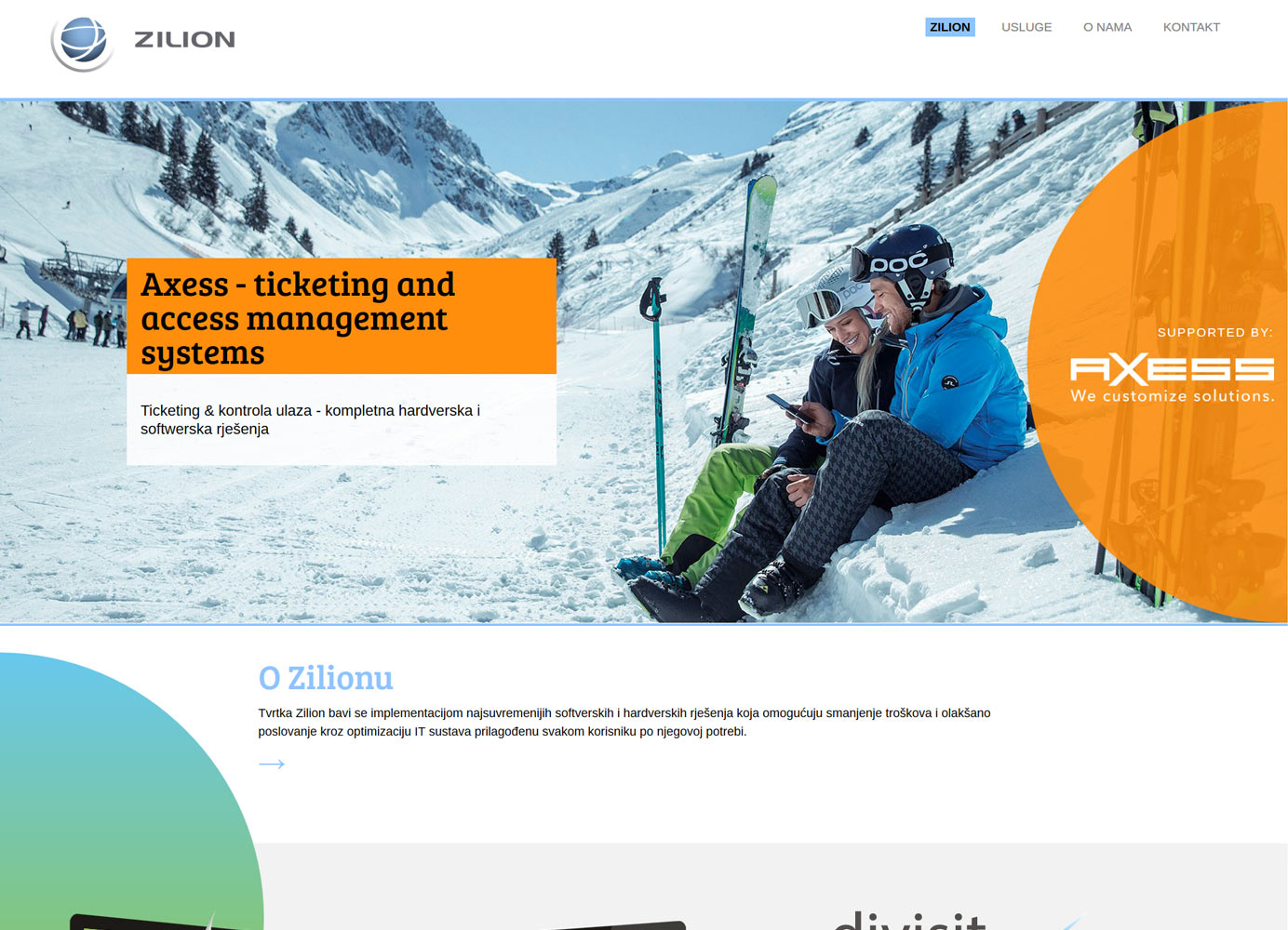 ZILION / dizajn i izrada web stranice